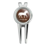 GRAPHICS & MORE Personalized Custom 1 Line Horse Silhouette on Wood Golf Divot Repair Tool and Ball Marker