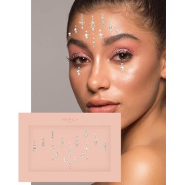 Priyanka Silver Bindis  MERCY LONDON Crystal Indian Bindi Face Jewels Gold Silver Multi Packet Bridal