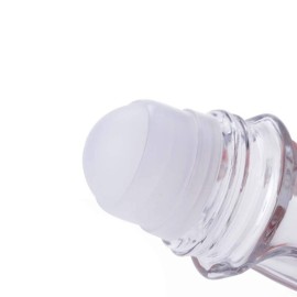4Pcs 30ml/1 Oz Clear Refillable Glass Roll-On Deodorant Bottles Reusable Leak-Proof Massage Roller Bottles Containers with Roller Ball and White Cap for DIY Deodorant, 3ml Transfer Dropper