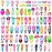 Girls Hair Clips Barrettes, Funtopia 80 Pcs Lovely Animal Fruit Printed Pattern Metal Snap Hair Clips Cartoon Design Hairpins for Kids Teens Pets