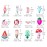 Girls Hair Clips Barrettes, Funtopia 80 Pcs Lovely Animal Fruit Printed Pattern Metal Snap Hair Clips Cartoon Design Hairpins for Kids Teens Pets
