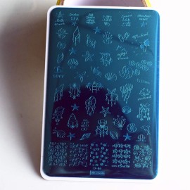 2pcs Sun Moon Star Nail Plates Stamping Set Sea Shell Pattern Stamp Templates Geometry Flowers Nail Art Stamper Plates for DIY Print Manicure Salon Design Gift Supplies 9.5x14.5CM