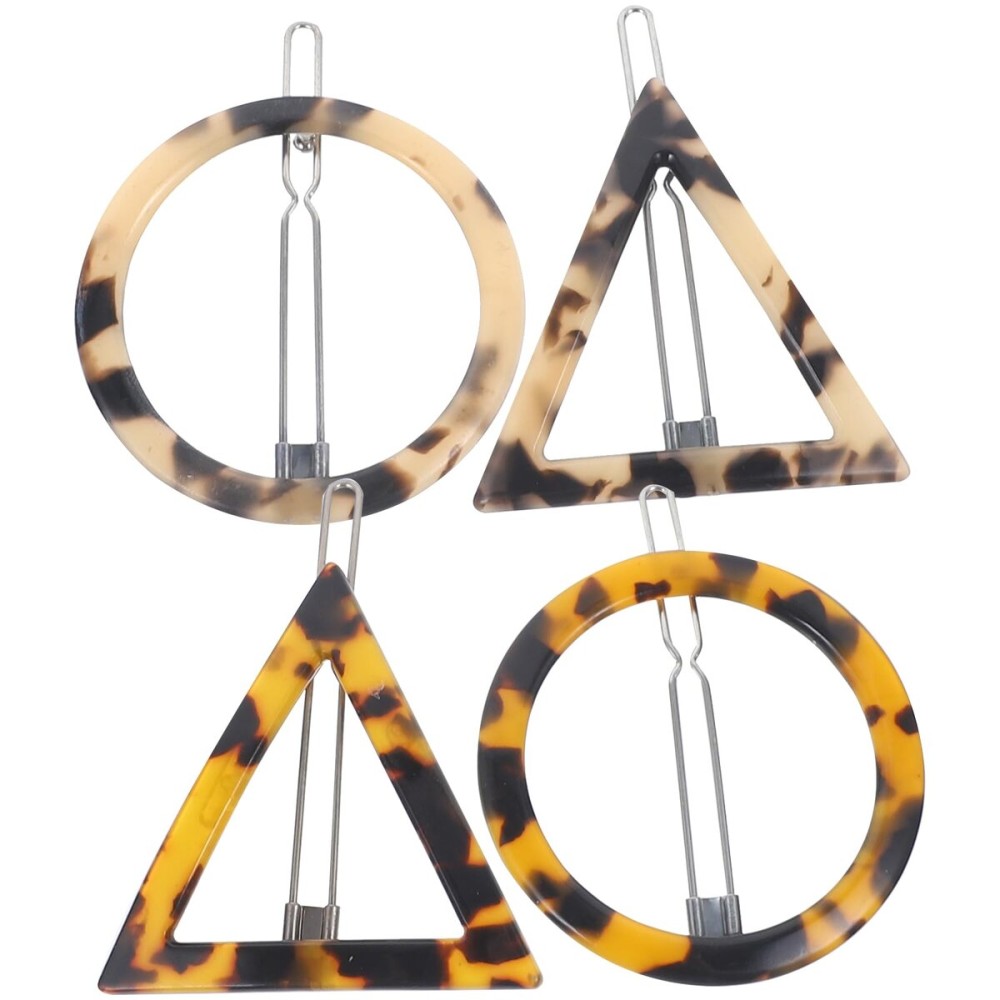 Lurrose 4 Pieces Tortoise Hair Clips Celluloid French Design Barrettes Acrylic Resin Hair Clips Geometric Hair Pins Triangular Circle Leopard Print Barrettes for Women Girls Lurrose 4 Pieces Tortoise Hair Clips Celluloid French Design Barrettes Acrylic Resin Hair Clips Geometric Hair Pins Triangular Circle Leopard Print Barrettes for Women Girls