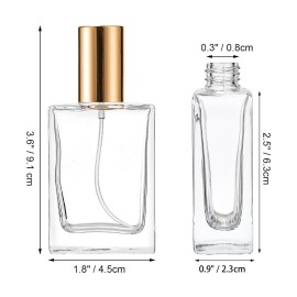 Foraineam 12 Pack 1 oz / 30ml Clear Glass Perfume Bottle, Refillable Empty Fine Mist Atomizer Spray Bottles, Portable Square Atomizer Bottles for Fragrance, Lotion, Essential Oil Foraineam 12 Pack 1 oz / 30ml Clear Glass Perfume Bottle, Refillable Empty Fine Mist Atomizer Spray Bottles, Portable Square Atomizer Bottles for Fragrance, Lotion, Essential Oil