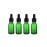 4Pcs 0.3 Ounce Green Glass Dropping Bottles with Glass Eye Dropper Round Empty Cosmetic Dispenser for Essential Oil Perfume Aromatherapy