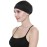 Wig Cap,100% Mulberry Silk Hair Loss Cancer Women Bald Head Elastic Band Black
