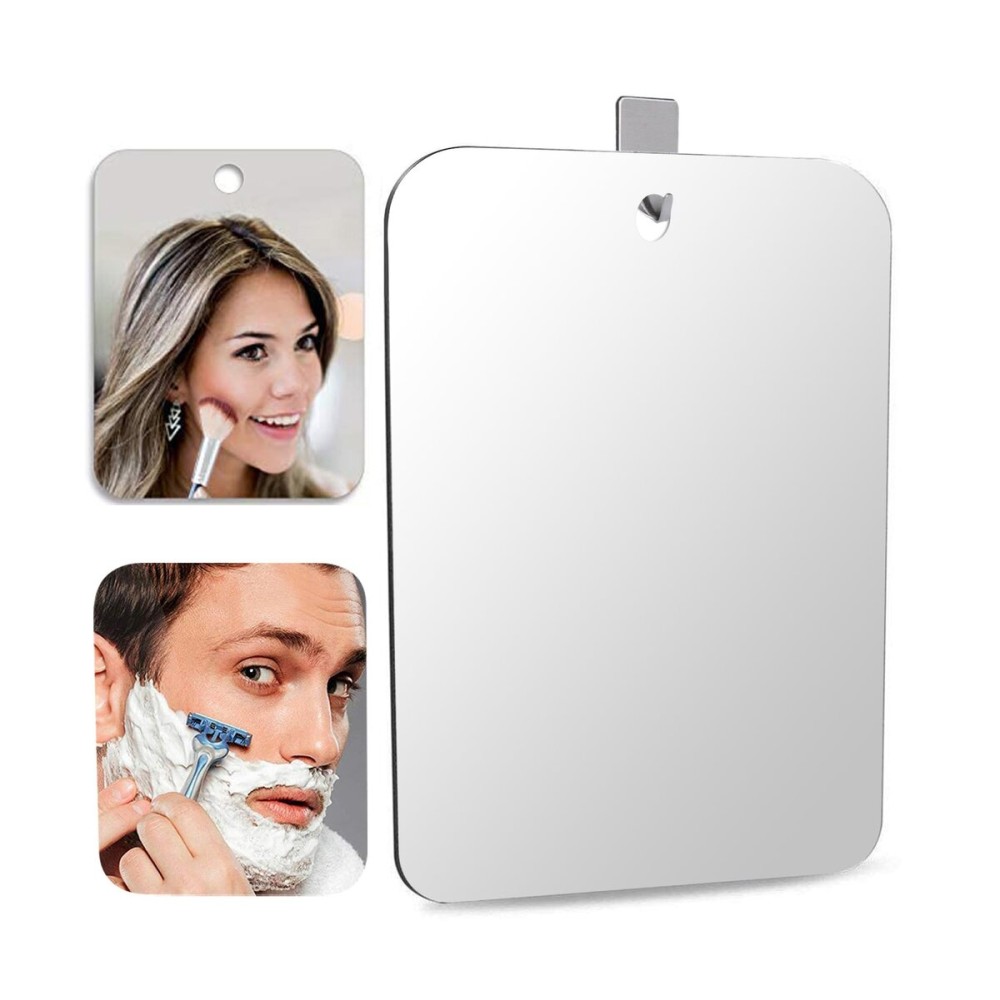 DFLLLO Large Fogless Shower Mirror, Anti-Fog Shower Mirror (11 inX7.8 in), Fog-Free Travel Shave Mirror, Shatterproof Shaving Mirror, Wall Hanging Mirror, Portable Makeup Mirror DFLLLO Large Fogless Shower Mirror, Anti-Fog Shower Mirror (11 inX7.8 in), Fog-Free Travel Shave Mirror, Shatterproof Shaving Mirror, Wall Hanging Mirror, Portable Makeup Mirror