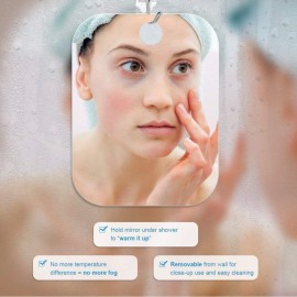 DFLLLO Large Fogless Shower Mirror, Anti-Fog Shower Mirror (11 inX7.8 in), Fog-Free Travel Shave Mirror, Shatterproof Shaving Mirror, Wall Hanging Mirror, Portable Makeup Mirror DFLLLO Large Fogless Shower Mirror, Anti-Fog Shower Mirror (11 inX7.8 in), Fog-Free Travel Shave Mirror, Shatterproof Shaving Mirror, Wall Hanging Mirror, Portable Makeup Mirror