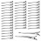 Neworkg 50pcs 3.5 Inches Duck Bill Hair Clips, Superior Silver Alligator Curl Clips with Holes, Hairdressing Salon Hair Grip, DIY Accessories Hairpins for Women and Girls