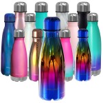 CHILLOUT LIFE Stainless Steel Water Bottle for Kids School: 12 oz Double Wall Insulated Cola Bottle Shape for Cold and Warm Drinks, BPA Free Metal Sports Bottle for Boys, Girls & Women