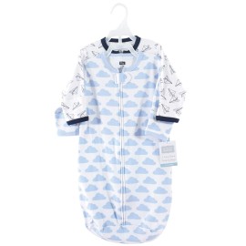Hudson Baby Unisex Baby Cotton Long-Sleeve Wearable Sleeping Bag, Sack, Blanket, Paper Airplane, 3-9 Months