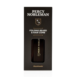 Acetate Folding Beard & Hair Comb by Percy Nobleman, Ideal for use on Beards & Hair.
