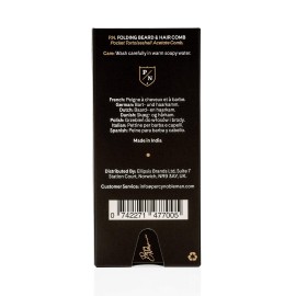 Acetate Folding Beard & Hair Comb by Percy Nobleman, Ideal for use on Beards & Hair.