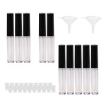 10PCS 1.3ml Clear Black Mini Lip Gloss Tube Empty Lip Balm Containers DIY Cosmetic Bottle