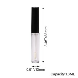 10PCS 1.3ml Clear Black Mini Lip Gloss Tube Empty Lip Balm Containers DIY Cosmetic Bottle