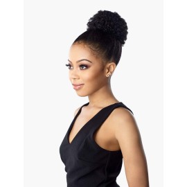 Sensationnel Instant Pony Half Wig AFRO PUFF MEDIUM - Synthetic pony tail and updo with adjustable drawstring for seamless pony styles - INSTANTPONY AFRO PUFF MEDIUM (1)