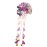 CRB Fashion Womens Kimono Traditional Tsumami Kanzashi Outfit Wedding Japanese Asian Yukata Hair Tie Flower Floral Sakura Fan Barrette Clip (Lilac Blue)