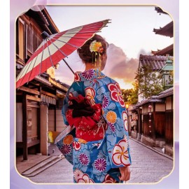 CRB Fashion Womens Kimono Traditional Tsumami Kanzashi Outfit Wedding Japanese Asian Yukata Hair Tie Flower Floral Sakura Fan Barrette Clip (Lilac Blue) CRB Fashion Womens Kimono Traditional Tsumami Kanzashi Outfit Wedding Japanese Asian Yukata Hair Tie Flower Floral Sakura Fan Barrette Clip (Lilac Blue)