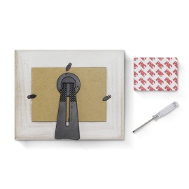 K KENON Baby Engraved Wood Picture Frame - There\'s This Boy He Calls Me PAPA - Winnie The Pooh Sonogram Picture Frame, New Mom New Dad (For Baby Boy-PAPA)