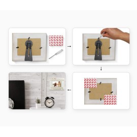 K KENON Baby Engraved Wood Picture Frame - There\'s This Boy He Calls Me PAPA - Winnie The Pooh Sonogram Picture Frame, New Mom New Dad (For Baby Boy-PAPA)