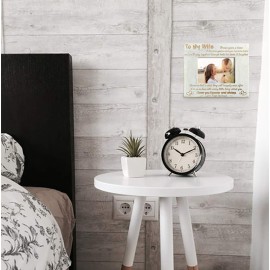 K KENON Baby Engraved Wood Picture Frame - There\'s This Boy He Calls Me PAPA - Winnie The Pooh Sonogram Picture Frame, New Mom New Dad (For Baby Boy-PAPA)