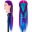 MYSWEETY 28 Mannequin Head With Hair - Styling Training Manikin Cosmetology Doll Synthetic Fiber Hair, Table Clamp & Braiding Kit - Purple
