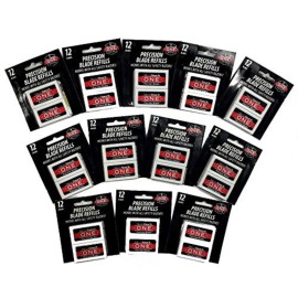144 Premium MicroTouch ONE Nostalgic Precision Double Edge Razor Blades - Platinum Stainless Blades Work with Any Safety Razor 144 Premium MicroTouch ONE Nostalgic Precision Double Edge Razor Blades - Platinum Stainless Blades Work with Any Safety Razor