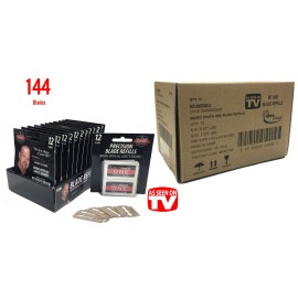 144 Premium MicroTouch ONE Nostalgic Precision Double Edge Razor Blades - Platinum Stainless Blades Work with Any Safety Razor