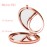 Dynippy Compact Mirror Rose Gold Makeup Mirror Folding Mini Pocket Mirror Portable Hand Mirror Double-Sided 2 x 1x Magnification for Woman Girls (A-Watercolor Flower)