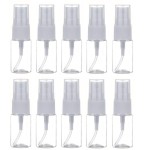 LASSUM 10 Pack 10ml/0.35oz Fine Mist Spray Bottle Clear Plastic Mini Spray Bottle for Essential Oils Makeup and Perfume