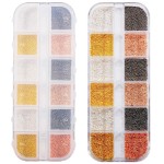 Metal Nail Steel Ball 0.6MM 0.8MM and 1.0MM Box Packaging Nails Accessories Nail Caviar Metal Bead Mini Steel Ball 1 Box