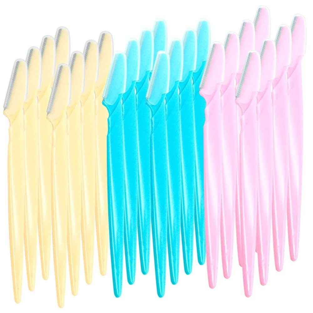 24 Pieces Eyebrow Razor Shaper Trimmer Shaver Women Men Facial Razor with Precision Cover by ACKLLR,Green Pink Yellow 24 Pieces Eyebrow Razor Shaper Trimmer Shaver Women Men Facial Razor with Precision Cover by ACKLLR,Green Pink Yellow