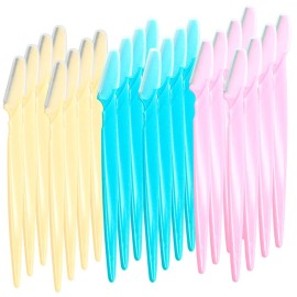 24 Pieces Eyebrow Razor Shaper Trimmer Shaver Women Men Facial Razor with Precision Cover by ACKLLR,Green Pink Yellow 24 Pieces Eyebrow Razor Shaper Trimmer Shaver Women Men Facial Razor with Precision Cover by ACKLLR,Green Pink Yellow