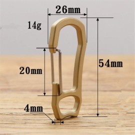 SZHOWORLD High Strength Brass Keychain Carabiner Clip EDC Spring Kits Key Ring Clasp Hook Nice Finish