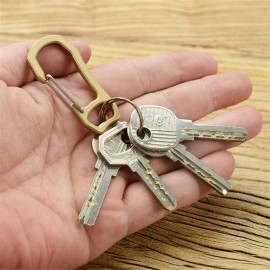 SZHOWORLD High Strength Brass Keychain Carabiner Clip EDC Spring Kits Key Ring Clasp Hook Nice Finish