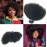 Brazilian Afro Kinky Curly Hair 8-22inch 4B4C 1 Bundle 100g Brazilian Virgin Remy Human Hair Weaves Natural Black Color (1 bundle 18inch, natural black)