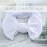 CanB Hair Bow Headband for Infant and Toddler - Stretchy Knot Nylon Baby Accessories (White)
