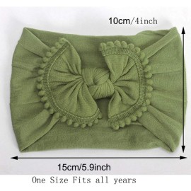 CanB Hair Bow Headband for Infant and Toddler - Stretchy Knot Nylon Baby Accessories (White)