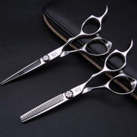 FENICE PEAK Professional Hair Cutting Thinning Shear- 8 in 1 Hairdressing Scissors Set - Barber Hair Cutting Scissors/Shears6.0 inch FENICE PEAK Professional Hair Cutting Thinning Shear- 8 in 1 Hairdressing Scissors Set - Barber Hair Cutting Scissors/Shears6.0 inch
