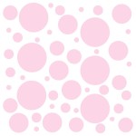 Set of 100 (Baby Pink) Vinyl Wall Decals - Assorted Polka Dots Stickers - Removable Adhesive Safe on Smooth or Textured Walls - Round Circles - for Nursery, Kids Room, Bathroom Decor