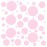 Set of 100 (Baby Pink) Vinyl Wall Decals - Assorted Polka Dots Stickers - Removable Adhesive Safe on Smooth or Textured Walls - Round Circles - for Nursery, Kids Room, Bathroom Decor
