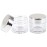 Beauticom 7 Gram / 7 ML Thick Wall Round Leak Proof Clear Acrylic Jars for Beauty, Cream, Cosmetics, Salves, Scrubs (72 Pieces Bottom Clear Base + 72 Pieces Lids, Metallic Silver)