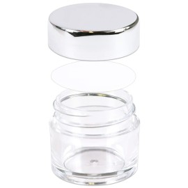 Beauticom 7 Gram / 7 ML Thick Wall Round Leak Proof Clear Acrylic Jars for Beauty, Cream, Cosmetics, Salves, Scrubs (72 Pieces Bottom Clear Base + 72 Pieces Lids, Metallic Silver) Beauticom 7 Gram / 7 ML Thick Wall Round Leak Proof Clear Acrylic Jars for Beauty, Cream, Cosmetics, Salves, Scrubs (72 Pieces Bottom Clear Base + 72 Pieces Lids, Metallic Silver)