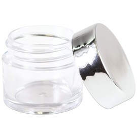 Beauticom 7 Gram / 7 ML Thick Wall Round Leak Proof Clear Acrylic Jars for Beauty, Cream, Cosmetics, Salves, Scrubs (72 Pieces Bottom Clear Base + 72 Pieces Lids, Metallic Silver) Beauticom 7 Gram / 7 ML Thick Wall Round Leak Proof Clear Acrylic Jars for Beauty, Cream, Cosmetics, Salves, Scrubs (72 Pieces Bottom Clear Base + 72 Pieces Lids, Metallic Silver)
