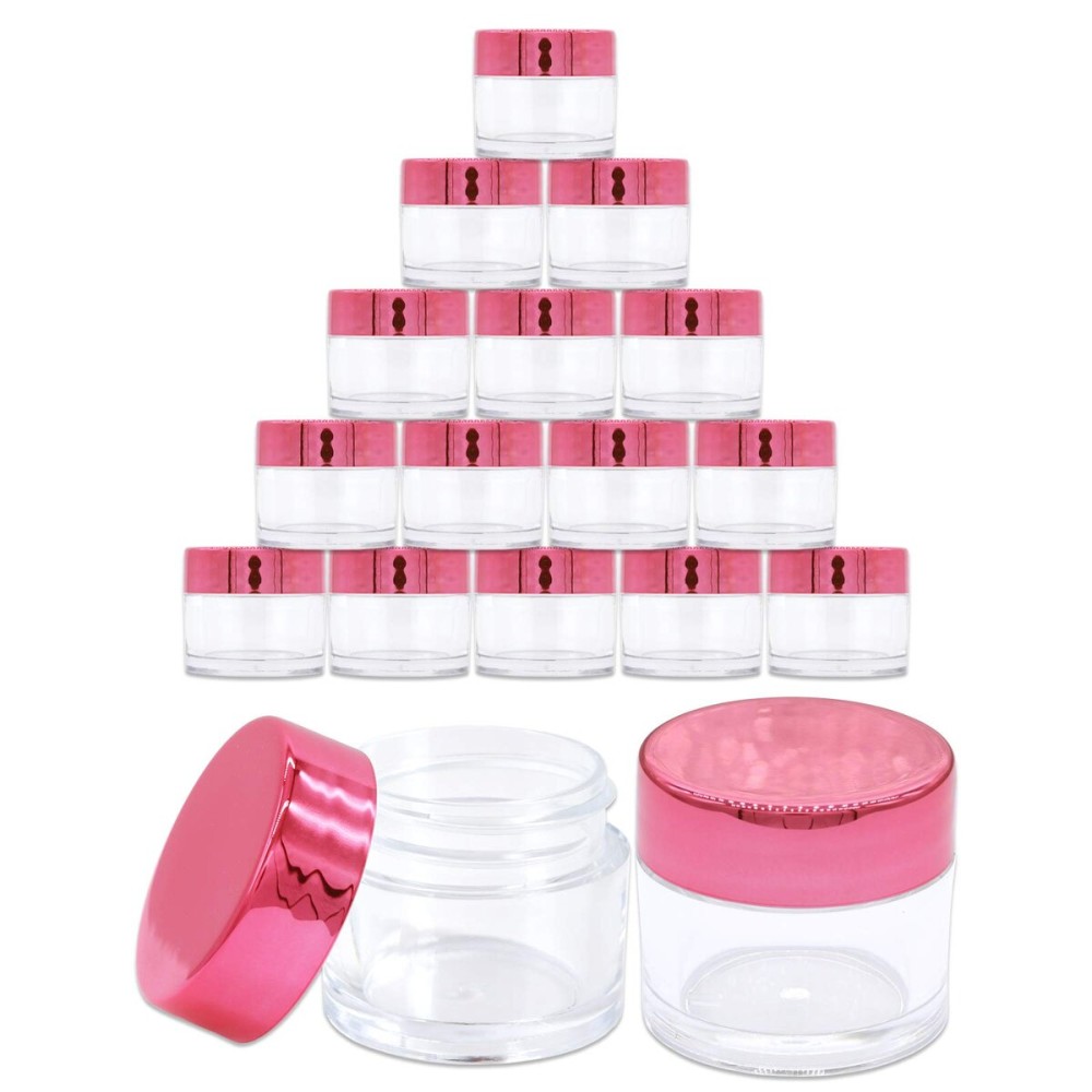 Beauticom 7 Gram / 7 ML Thick Wall Round Leak Proof Clear Acrylic Jars for Beauty, Cream, Cosmetics, Salves, Scrubs (72 Pieces Bottom Clear Base + 72 Pieces Lids, Metallic Rose Pink Gold) Beauticom 7 Gram / 7 ML Thick Wall Round Leak Proof Clear Acrylic Jars for Beauty, Cream, Cosmetics, Salves, Scrubs (72 Pieces Bottom Clear Base + 72 Pieces Lids, Metallic Rose Pink Gold)