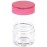 Beauticom 7 Gram / 7 ML Thick Wall Round Leak Proof Clear Acrylic Jars for Beauty, Cream, Cosmetics, Salves, Scrubs (72 Pieces Bottom Clear Base + 72 Pieces Lids, Metallic Rose Pink Gold)