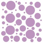 Set of 100 (Lilac) Vinyl Wall Decals - Assorted Polka Dots Stickers - Removable Adhesive Safe on Smooth or Textured Walls - Round Circles - for Nursery, Kids Room, Bathroom Decor