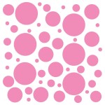 Set of 100 (Pink) Vinyl Wall Decals - Assorted Polka Dots Stickers - Removable Adhesive Safe on Smooth or Textured Walls - Round Circles - for Nursery, Kids Room, Bathroom Decor