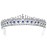 SAMKY Rhinestone Crystal Pageant Bridal Tiara Crown - Blue Crystals Silver Plated T1177