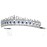 SAMKY Rhinestone Crystal Pageant Bridal Tiara Crown - Blue Crystals Silver Plated T1177
